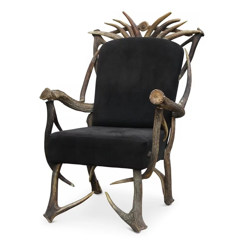 "Chalet" armchair in deer antler. - Moinat - Armchairs
